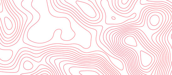 Topographic map background geographic line map pattern .panorama view red color wave curve lines .geographic mountain relief abstract grid .the concept map of a conditional geography map .