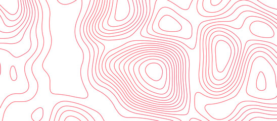 Topographic map background geographic line map pattern .panorama view red color wave curve lines .geographic mountain relief abstract grid .the concept map of a conditional geography map .