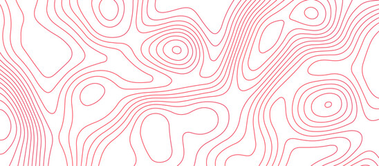 Topographic map background geographic line map pattern .panorama view red color wave curve lines .geographic mountain relief abstract grid .the concept map of a conditional geography map .