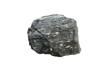 A big gneiss metamorphic rock isolated on a white background.