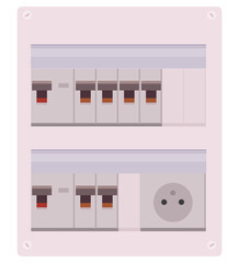 Electrical panel (flat design, cut out)