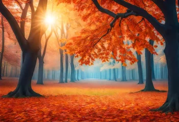 Foto op Canvas autumn in the park © Hussain