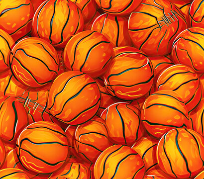 Abstract Basketball Ball Pattern Background