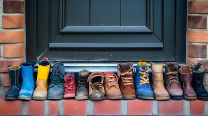 Fototapeta premium boots on the street
