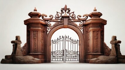 gate on white background