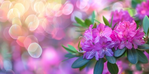 Fototapeta na wymiar rhododendron flowering time