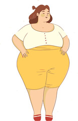 Curvy Confidence: Empowering Fat Woman Vector Collection