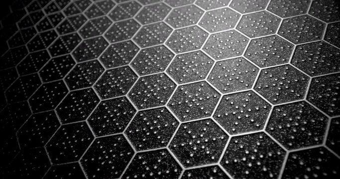 Surface consisting of hexagonal cells. Seamless loop.