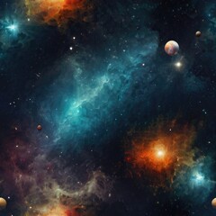Obraz na płótnie Canvas background with stars and planets