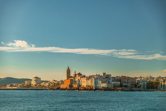 Sitges in the morning lights