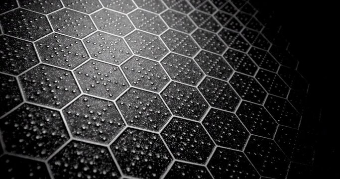 Surface consisting of hexagonal cells. Abstract hexagon geometry background. Useful as abstract background.