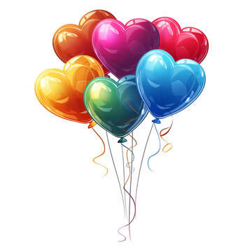 Modern Ballons 3D background Image
