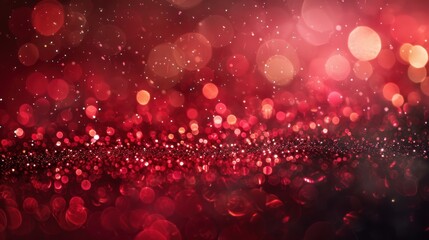 Red glitter vintage bokeh lights background