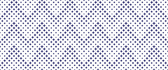Navy chevron seamless pattern. Geometric background. Halftone style - 764696090