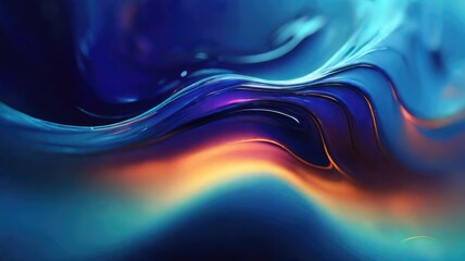 abstract blue purple orange green background with waves