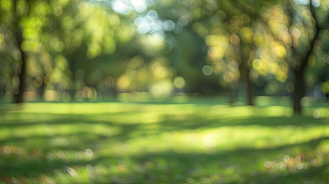 Abstract blur city park bokeh background.