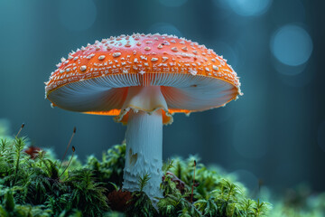 Amanita muscaria commonly known as the fly agaric or fly amanita is basidiomycete fungus - Powered by Adobe
