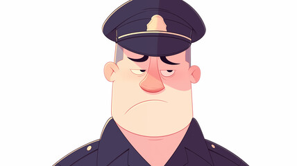 Hand drawn cartoon police illustration

