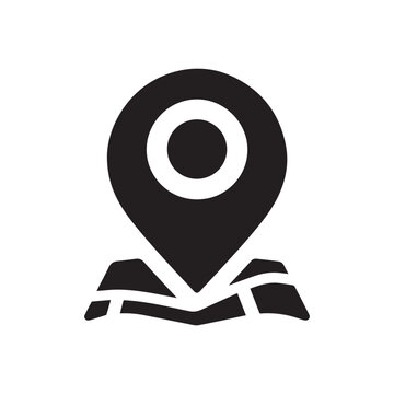 Pin pointer location map icon 