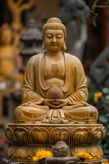 Fototapeta premium golden buddha statue