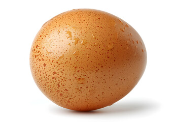 Brown egg isolated on white background, a versatile ingredient for cooking and baking.