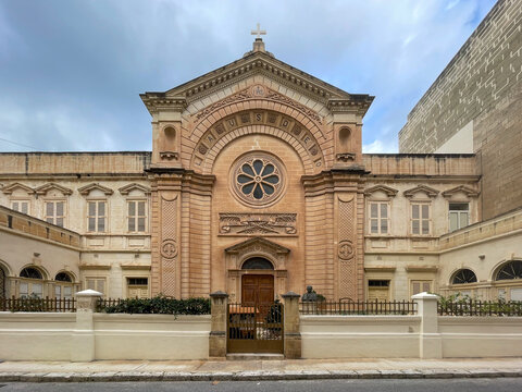 Triq Karm Galea, Sliema, Malta - December 27th 2021: The Sliema Creche, a residential home of the Ursuline Sisters of St. Angela Merici.