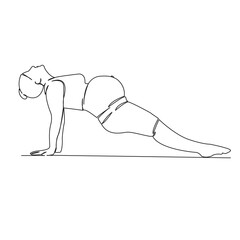 pregnant woman doing yoga purvottanasana