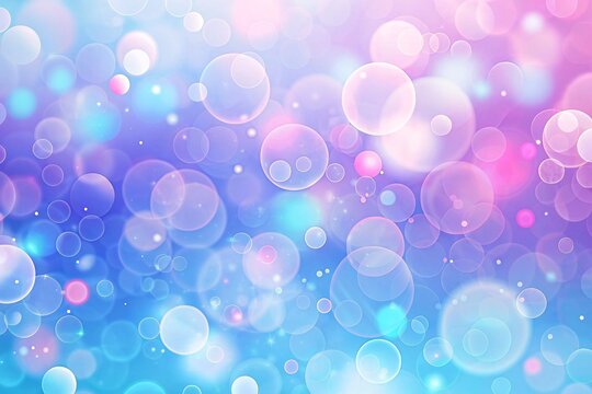 Abstract background with colorful bubbles. Pink, blue and purple colors.