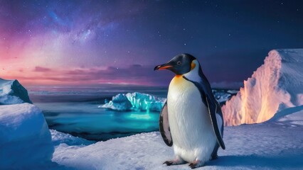 Fototapeta premium penguin in polar regions