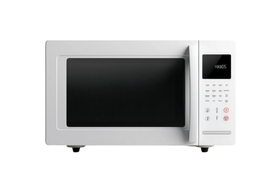 Modern Microwave Oven Isolated on Transparent Background