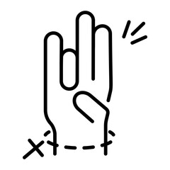 Ready to use linear icon of christ blessing 