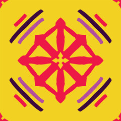 Flower seamless pattern full color and yellow background number 10