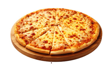 Hot and Savory Extra Cheese Pizza Isolated on Transparent Background