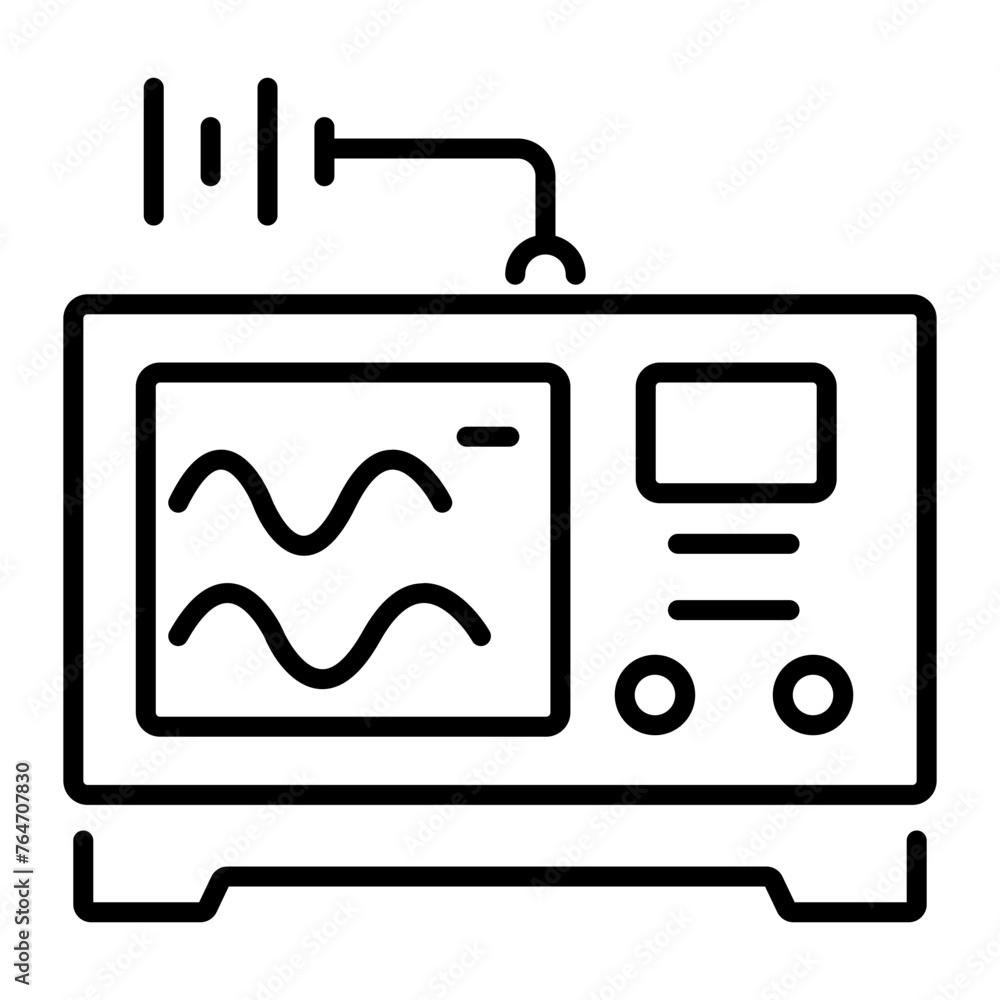 Canvas Prints here’s a linear icon of an oscilloscope