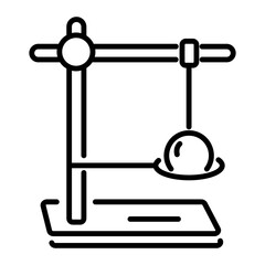 Check out linear icon of gravesande experiment