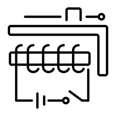 Check out linear icon of a relay circuit  - obrazy, fototapety, plakaty