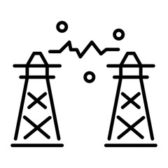Here’s a linear icon depicting electrical discharge 