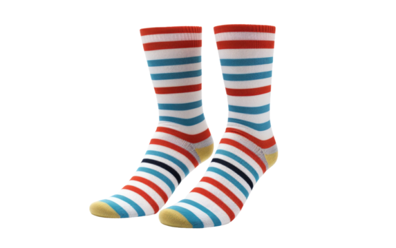 Pair of Socks Isolated on Transparent Background