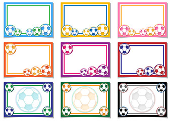 サッカー　サッカーボール　メッセージカード　フレーム
