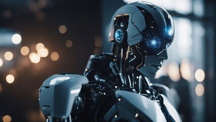 Generative AI. Embracing Tomorrow: The Rise of AI-Powered Robotics in Modern Society. The Dawn of AI-Powered Robotics in the Modern World. Machine Learning. Advanced technology. Future of humans.