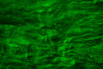 Fototapeta na wymiar green mineral wool with a visible texture