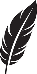 Elegant Feather Icon Minimalistic Logo Graphics Minimalist Feather Graphic Stylish Logo Design Concept
