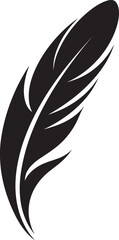 Elegant Feather Icon Symbolic Vector Logo Charm Minimalist Feather Graphic Timeless Vector Logo Craftsmanship