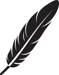 Feather Silhouette Vector Iconic Minimalist Logo Artistry Sleek Feather Logo Vector Logo Minimalism Unleashed
