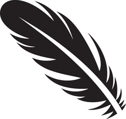 Feather Vector Emblem Symbolic Vector Logo Elegance Minimalist Feather Symbol Crafting Vector Logo Masterpieces