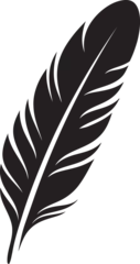 Tableaux sur verre Plumes Elegant Feather Icon Vector Logo Sophistication Defined Minimalist Feather Design Vector Logo Mastery Unveiled