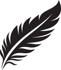 Minimalist Feather Symbol Symbolizing Vector Logo Mastery Vector Feather Graphic Crafting Minimalist Logo Icons