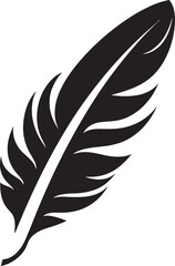 Fototapeta premium Minimalist Feather Emblem Sleek Logo Graphics Vector Feather Design Minimalistic Logo Concept