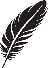 Feather Vector Emblem Symbolizing Minimalist Logo Excellence Clean Feather Graphic Vector Logo Sophistication Defined