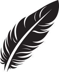 Elegant Feather Icon Symbolizing Vector Logo Mastery Minimalist Feather Symbol Crafting Minimalist Logo Symbols